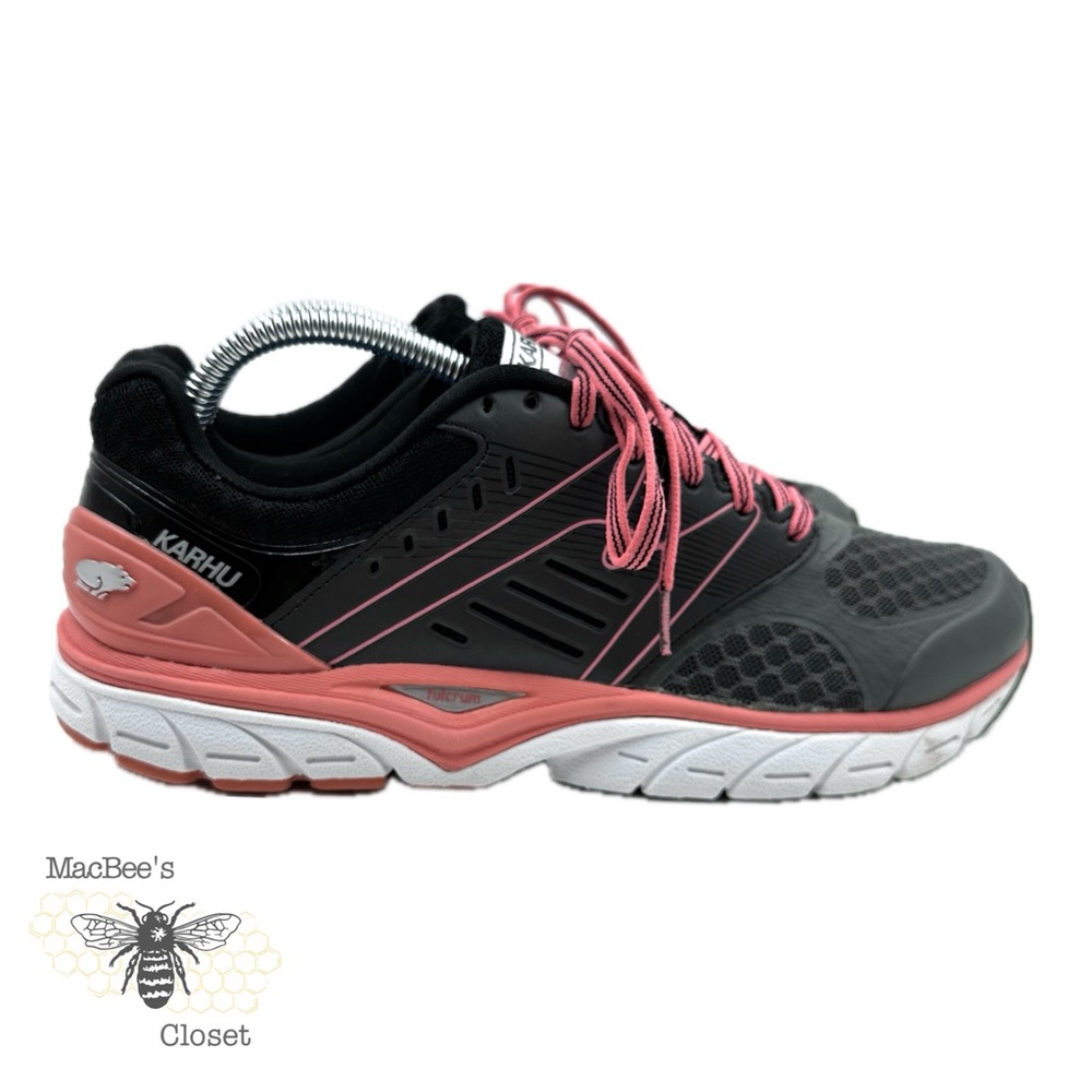 KARHU Fast 7 MRE Womens Running Athletic Shoes Black Gray Coral Size 10.5 - Picture 8 of 16